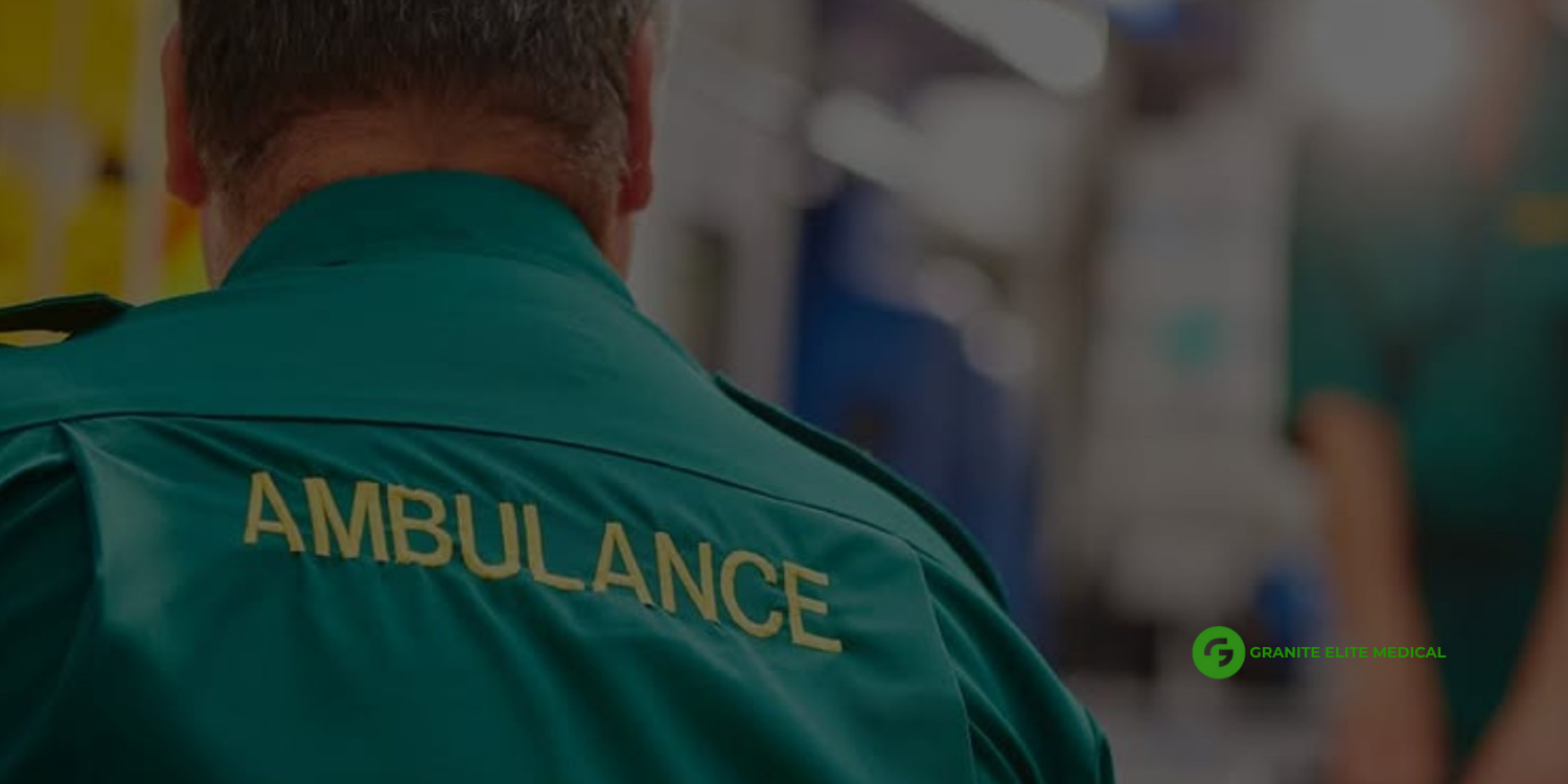 Granite Elite event medical personnel in the image from behind