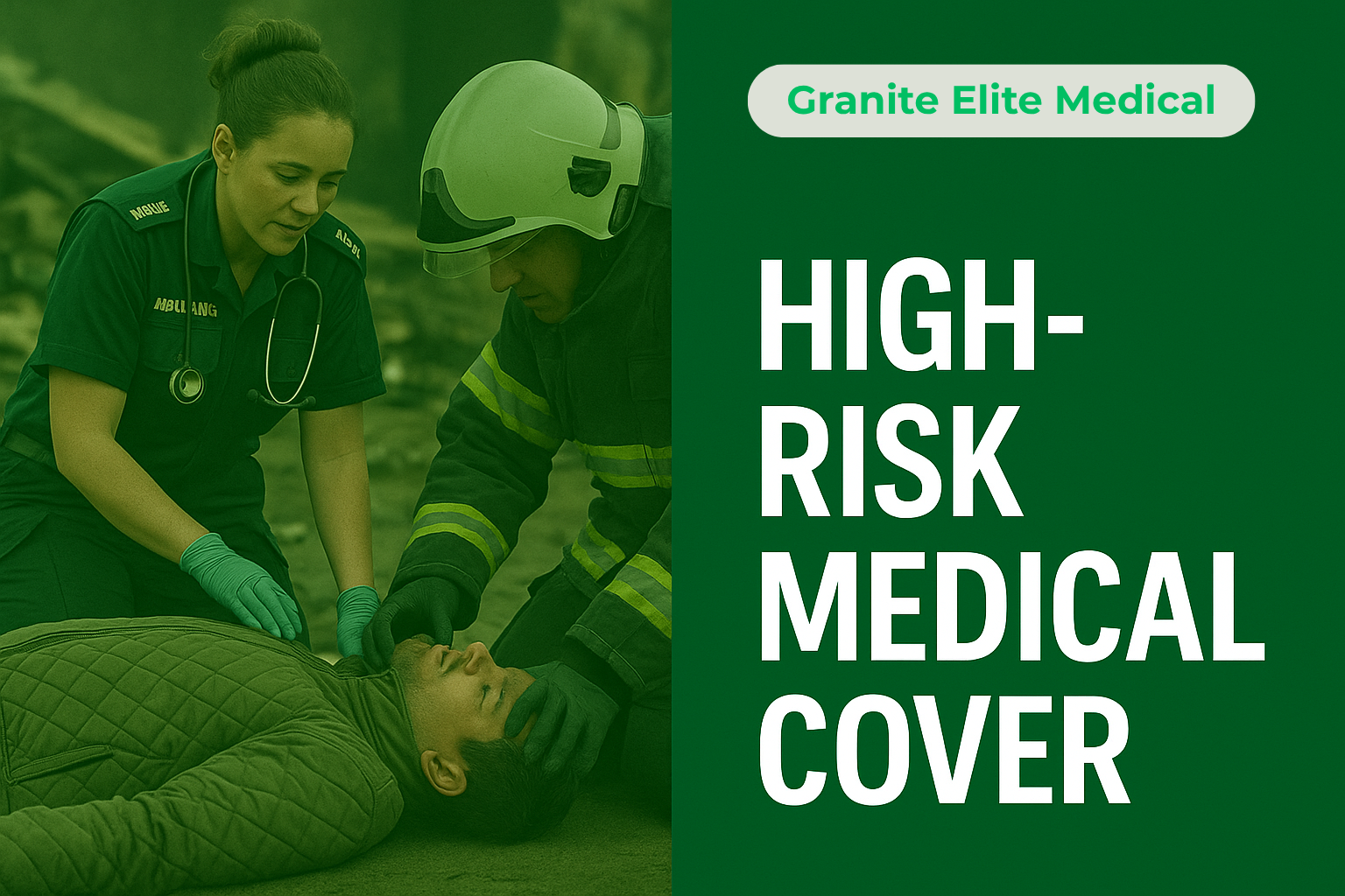 Image of first-responders attending to a patient.