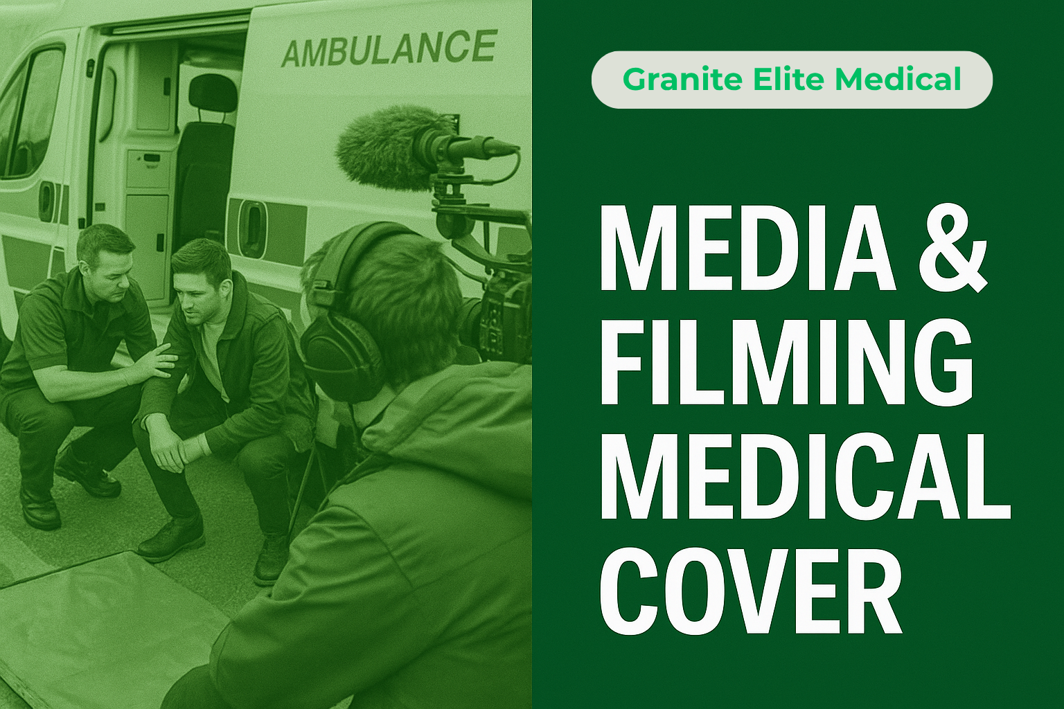 Image of medics attending to a patient at a film location